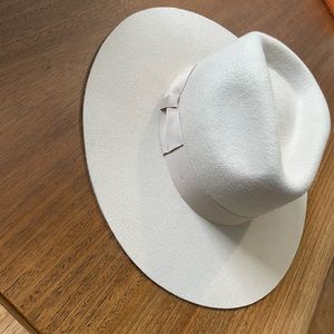 Urban Outfitters Flat Brim Felt Hat in Neutral OS
